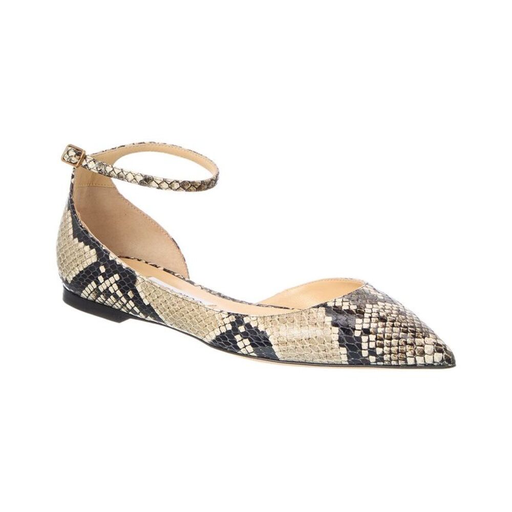 Jimmy Choo Leather Flat, Natural